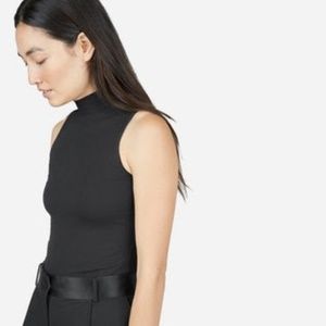 The E2 Stretch Mockneck Tank - Black - Everlane M